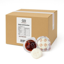 Mmeyou Packaged Holy Communion Wafers Prefilled Communion Wine Mmeyou Communion Cups Wafer with Red Grape Juice - All in one packaged communion set. (