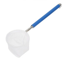 Verstellbare Mini-Angelrute für Garnelen im Aquarium, 20-57,5 cm, ausziehbar (blau, rund)