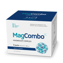 MagCombo - Concentrated Pure Magnesium, Special Oily Formula for Maximum Absorption, enriched with Vitamins B2, B6, B12 and C, 1 Capsule Daily, Labora