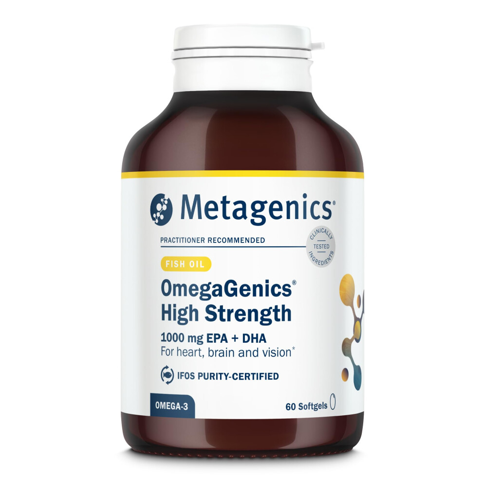 Metagenics Omegagenics - High Strength Omega-3 Pure Fish Oil Supplement - 1000Mg Epa & Dha - 60 Capsules