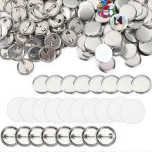 600 kpl tyhjiä napinvalmistustarvikkeita, 25 mm / 1 tuuman takanapin pinnien valmistussarja, metalliset