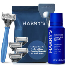 Harry's Razors for Men - Men's Razor Set with Indigo Blue Handle, 5
