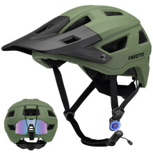 Favoto Mountain Bike Helmet Lightweight - MTB Road Magnetic Buckle Bicycle Helmet for Men Women - Adjustable Cycling Helmet for Adults Youth with CE C