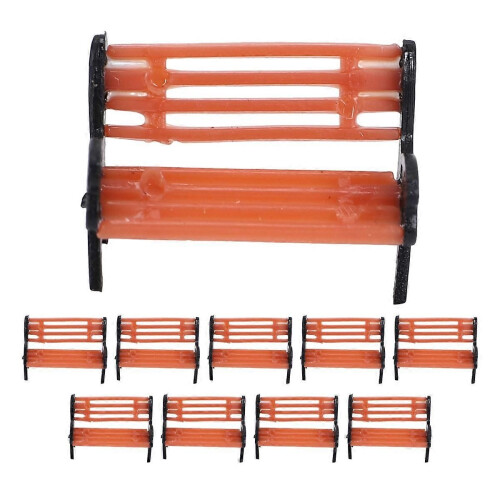10Pcs Model Train HO N O Scale 1:100 Bench Chair Model 1