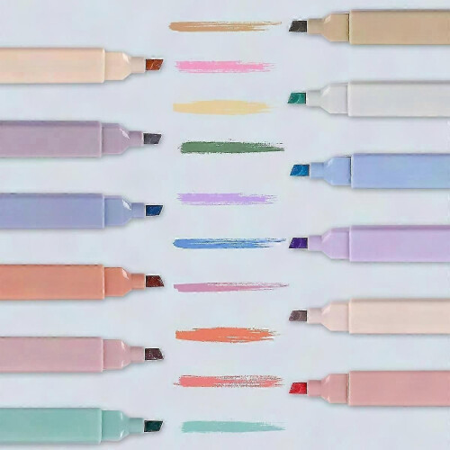 Dual-Tip Highlighters for Journaling - Soft Colors with Thick and Thin Markers 2