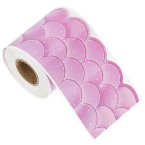 Sticker Bordure Ondulée Violet Autocollant Pour Classe