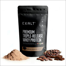 EXALT Nutrition - Whey Protein Powder - Ghanaian Cacao - 500g - Premium Grass Fed Whey - Micellar Casein & Free Range Egg White - 7hr Triple-Release B