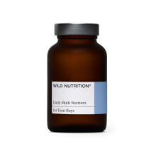 WILD NUTRITION Food-Grown Teen Boy Daily Multi Nutrient | Multivitamin for Teens Boys with Zinc, Selenium, Folate and More to Support Strong Bones, B