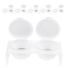 6Pièces Bocal Nettoyage Pinceaux Ongles Dappen Double Pour Salon