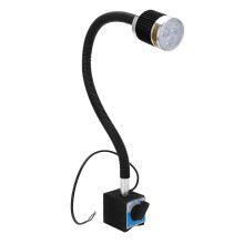 Lampada a LED per macchine utensili, flessibile, a collo d'oca, con base magnetica, illuminazione bianca