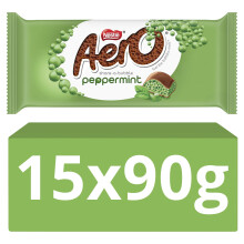 Aero Peppermint Mint Chocolate Sharing Bars, 15 x 90g