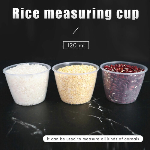 Plastic 120ml Electric Cooker Rice Measuring Cup 2pcs Clear White 1