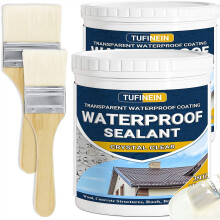Liquid Waterproof Sealant Clear, TUFINEIN Invisible Anti-Leaking Sealant Agent, Transparent Waterproof Coating Water-Based Indoor & Outdoor Roofs