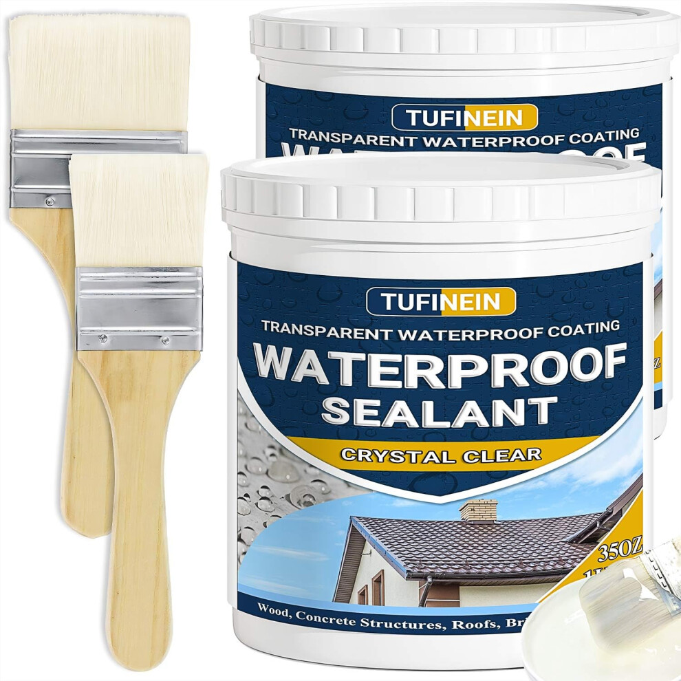 Liquid Waterproof Sealant Clear, Tufinein Invisible Anti-Leaking Sealant Agent, Transparent Waterproof Coating Water-Based Indoor & Outdoor Roofs 5051227985491