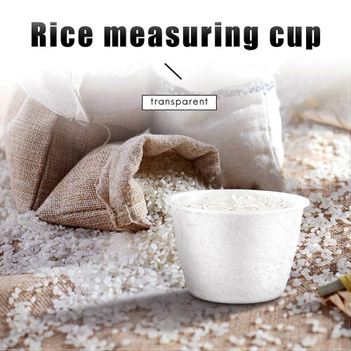 Plastic 120ml Electric Cooker Rice Measuring Cup 2pcs Clear White 2