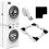 NIUXX Universal Stacking Kit for Washer & Tumble Dryer: Adjustable 46-66 cm Stacking Frame Set for Most Washer Units - Space Saving Intermediate Stack 1