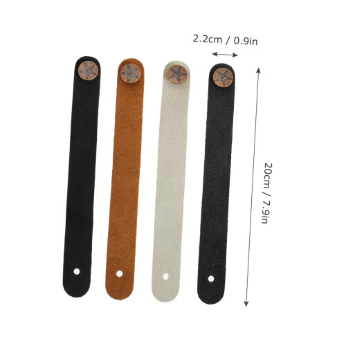 4pcs Guitar Strap Ties with Neck Strap Buckle Secure Connection Protects Headstock 1