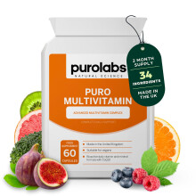 Purolabs Multivitamins & Minerals Supplement - 34 Essential Nutrients - Daily Multivitamin Tablets for Men & Women - 60 Vegan Capsules - Made in The U