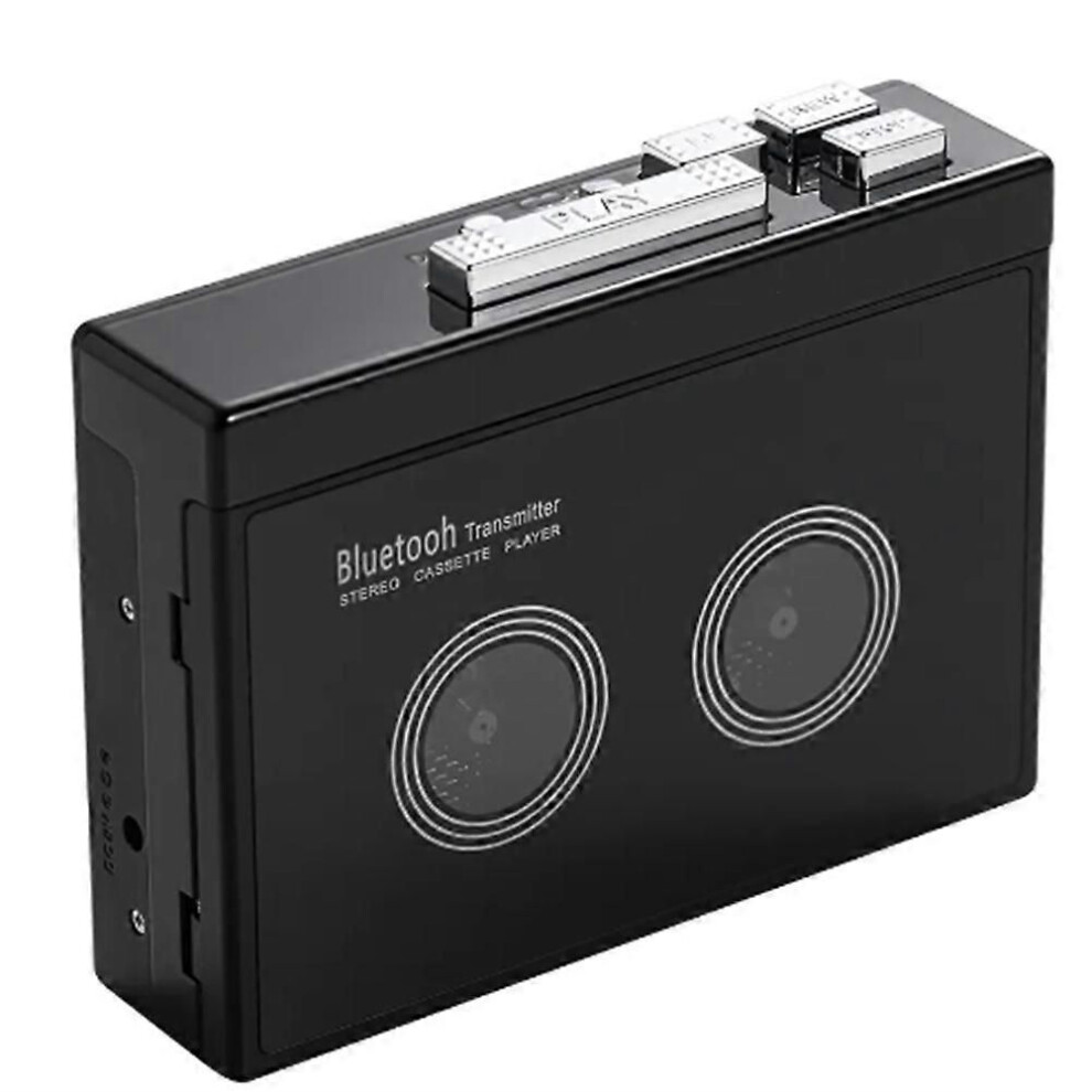 Retro Stereo Cassette Player Walkman Cassette Tape Music Audio Auto Reverse With Bluetooth Black 9319739844788