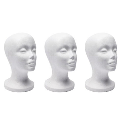 3X Foam Mannequin  Model Sunglasses Eyeglass Stand Hat Cap Display Holder Headset Mannequin  Display Stand Rack