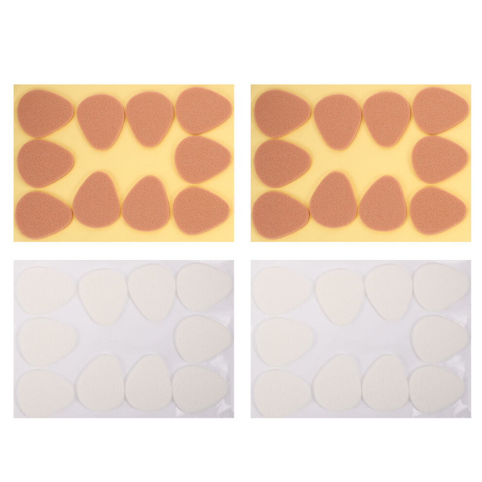 Ohphcall 20Pair Felt Forefoot Pads Cushion Ball Of Foot Adhesive