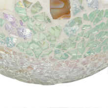 Mosaic Glass Candle Holder Shell Light Color Ball Appearance High Light Transmittance Glass Tealight Candle Holder for Table