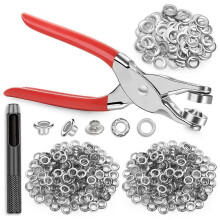 642Pcs Grommet Tool Kit 1/2 Inch Eyelet Kit with 320Pcs Eyelets Grommets, 320Pcs Washers and Gromme