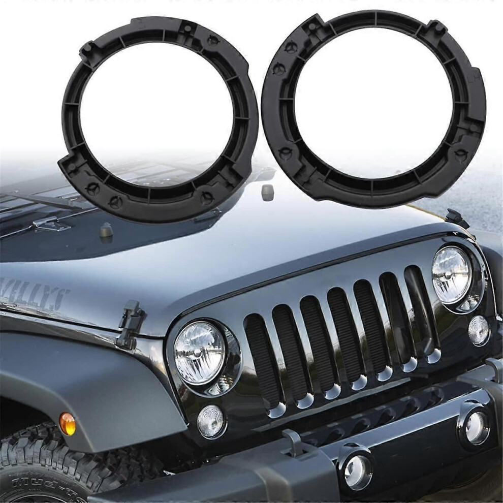 7 Inch Round Headlight Mounting Retaining Bracket Ring Set With Headlight Metal Ring For Jk 2007-2017 9319739923162