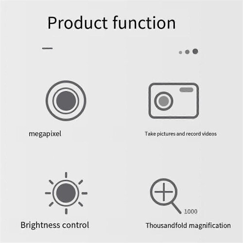 Wireless Microscope,WiFi USB Digital Handheld Microscope, 50 to 1600x Wireless Magnification 8 LED w