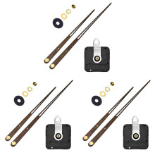 3X Uhrwerk mit Hohem Drehmoment, Große Wand Quarz Uhr, Lange Zeiger, Walnuss Holz, DIY Reparatur Teile, Ersatz, 23 mm