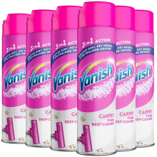 Vanish Carpet Cleaner + Upholstery, Gold Power Foam Shampoo, Large Area Cleaning, 600 ml Pack of 6, Bulk Buy (Total 6 x 600ml)