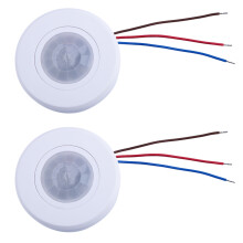 2X 110-220V Ceiling PIR Motion Sensor Light 200W Ultra Slim Infrared Induction Adjust Delay Light