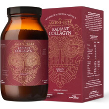 Ancient + Brave - Radiant Collagyn for Beauty 200 Grams - Vegan Collagen Powder with Chicory Root - Plant Based Supplement for Hair, Skin & Nails - No