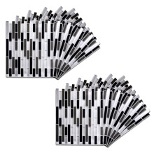 2X 3D Wall Stickers Brick Wallpaper Tile for Kitchen Bathroom Backsplash Anti-Tile Home Decor 28X23.5cm