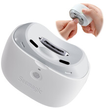Electric Nail Clipper Trimmer for Adults Seniors Kids Fingernails, Seemagic 3 in 1 Rechargeable Automatic Nail Clippers with LED Light & 2 Speeds - Sa