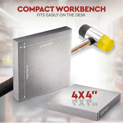 Ατσάλινο μπλοκ πάγκου επίπεδης άκμοναςJewelry Tools - Στερεό μεταλλικό μπλοκ πάγκου, B 1