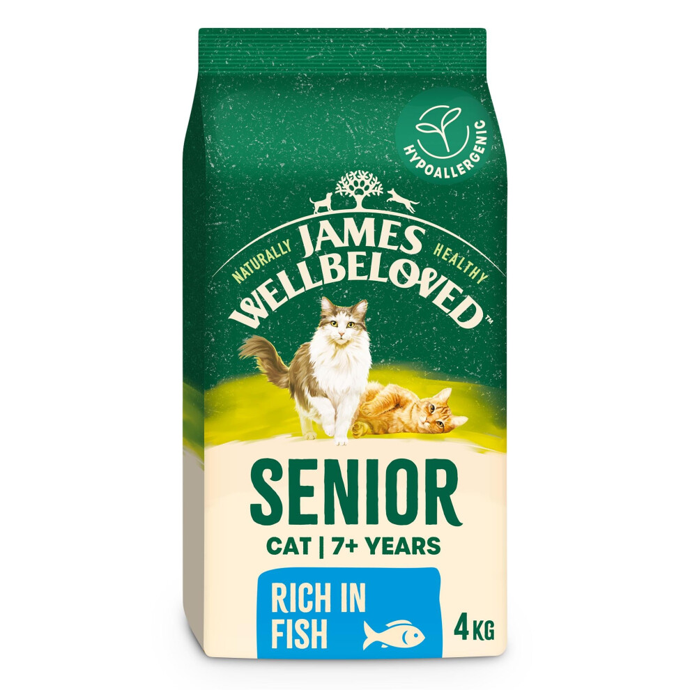James Wellbeloved Hypoallergenic Dry Cat Food For Senior Cats Fish 4 Kg