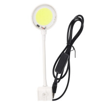 Lampada LED per acquario con rotazione a 360 gradi e design a clip, mini lampada per acquario alimentata tramite USB con tecnologia chip COB ad alta