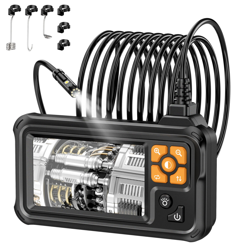 Dual Lens Industrial Hd Digital Borescope, 4.3" Ips Endoscope 1080P Inspection C 5001927740210