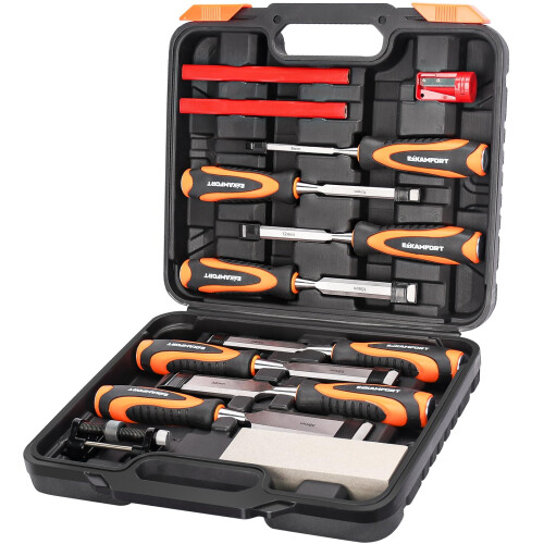 13-Piece Chisel Sets, Chisel Set for Woodworking, Wood Carving