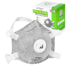 AirGearPro FFP3 Face Mask with Exhalation Valve • Filtration Respirator for Adults • Comfortable Protective FFP3 Mask for Dust, Painting