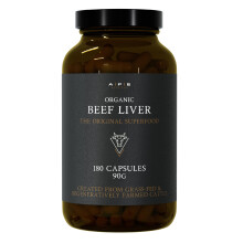 APE Nutrition Organic Beef Liver | 180 Capsules | 100% Grass Fed Desiccated Organs Premium Ancestral Supplement | No Antibiotics Hormones or GMOs