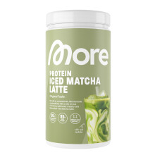 More Protein Iced Matcha Latte, 500 g, 1.1 lbs, 20 Servings, Matcha Powder with