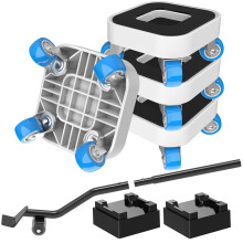 NIUXX Furniture Slider with Lifter for Carpet, Heavy Duty Furniture Mover with 1.25 Inch 360 Rotating Wheels, Moving Slider for Heavy Duty Appliances