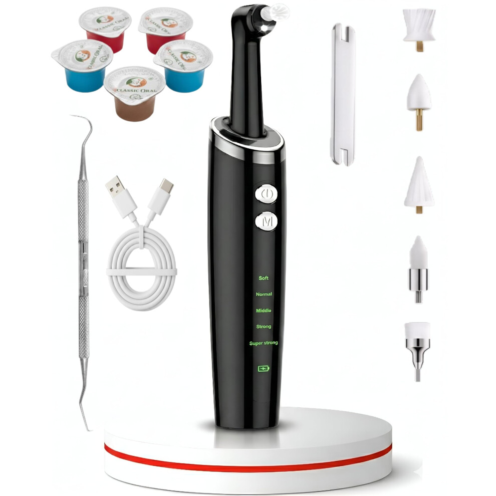 Britiva Professional Electric Tooth Polisher, Plaque Remover For Teeth, Tooth Stain Tartar Remover, Teeth Cleaner, Dental Cleaning Kit For Tooth Whit