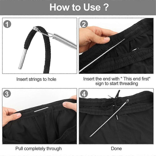 14PCS Drawstring Threader, Loop Turner Sewing Tool with Flexible Hoodie String Threader, Easy Draws 1