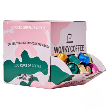 Wonky Coffee Decaf Dip - 100 Pods Compatible with Nespresso Coffee Machines Made of Rescued Surplus Pods from Micro-Roasters to the Biggest Coffee Bra