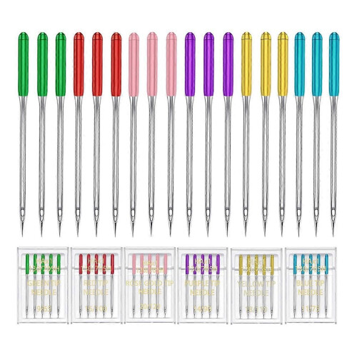 6 Sizes Sewing Machine Needles Regular Point Flat Shank Needle 30PCS 1