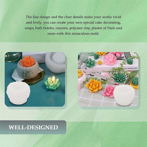 6 Pack Candle Silicone Molds,for Handmade Candle,Epoxy Resin,Wax 1