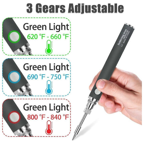 Cordless Soldering Iron Kit Adjustable Temperature Soldering Pen 1